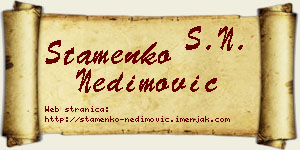 Stamenko Nedimović vizit kartica